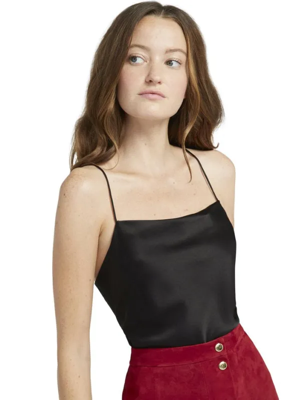 Alice + Olivia - Harmon Drapey Slip Tank - Black sold by Jessie Boutique