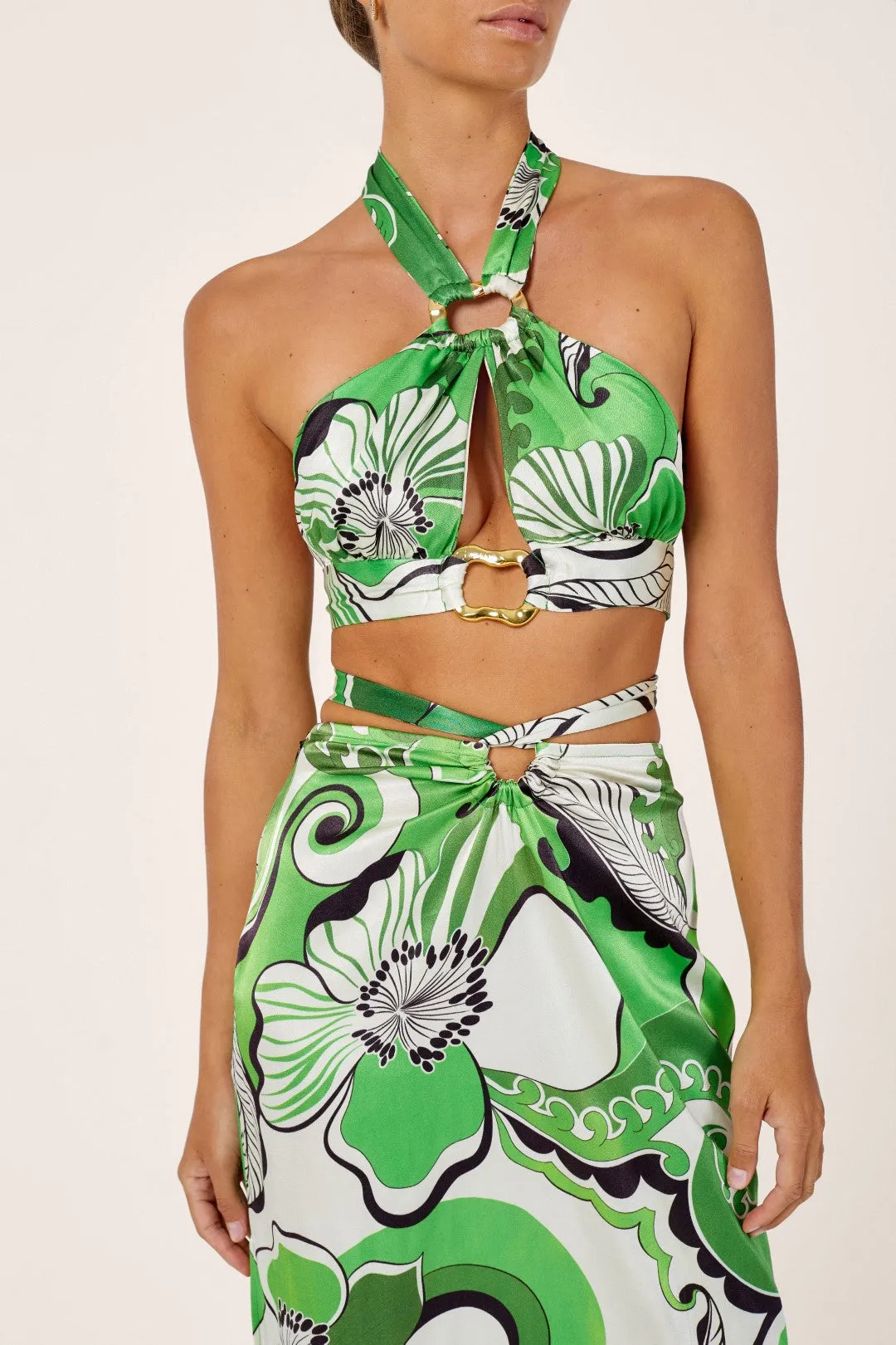 Cin Cin - Medal Embellished Top - Fern sold by Jessie Boutique