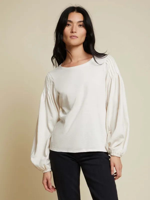 Nation LTD - Sabine Balloon Top - Off White sold by Jessie Boutique