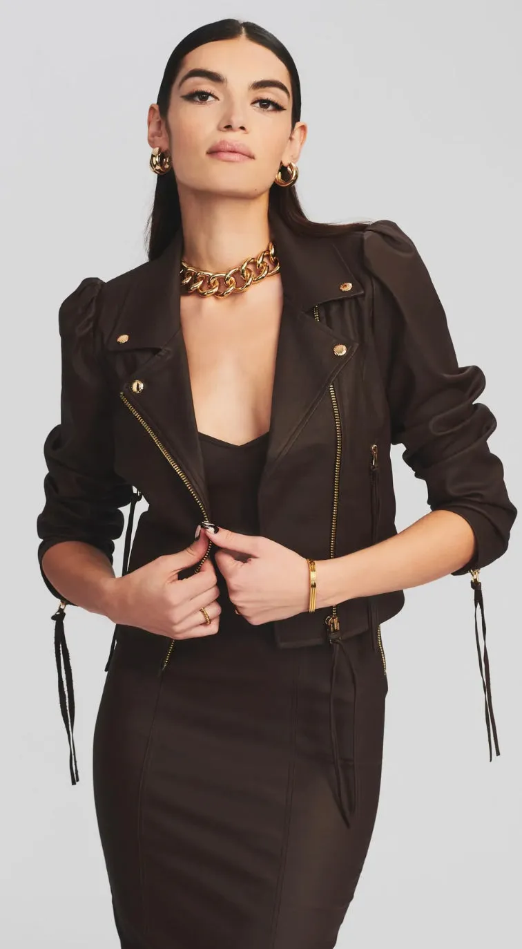 Retrofete - Lo Coated Denim Jacket - Coated Brown sold by Jessie Boutique product image thumbnail 2