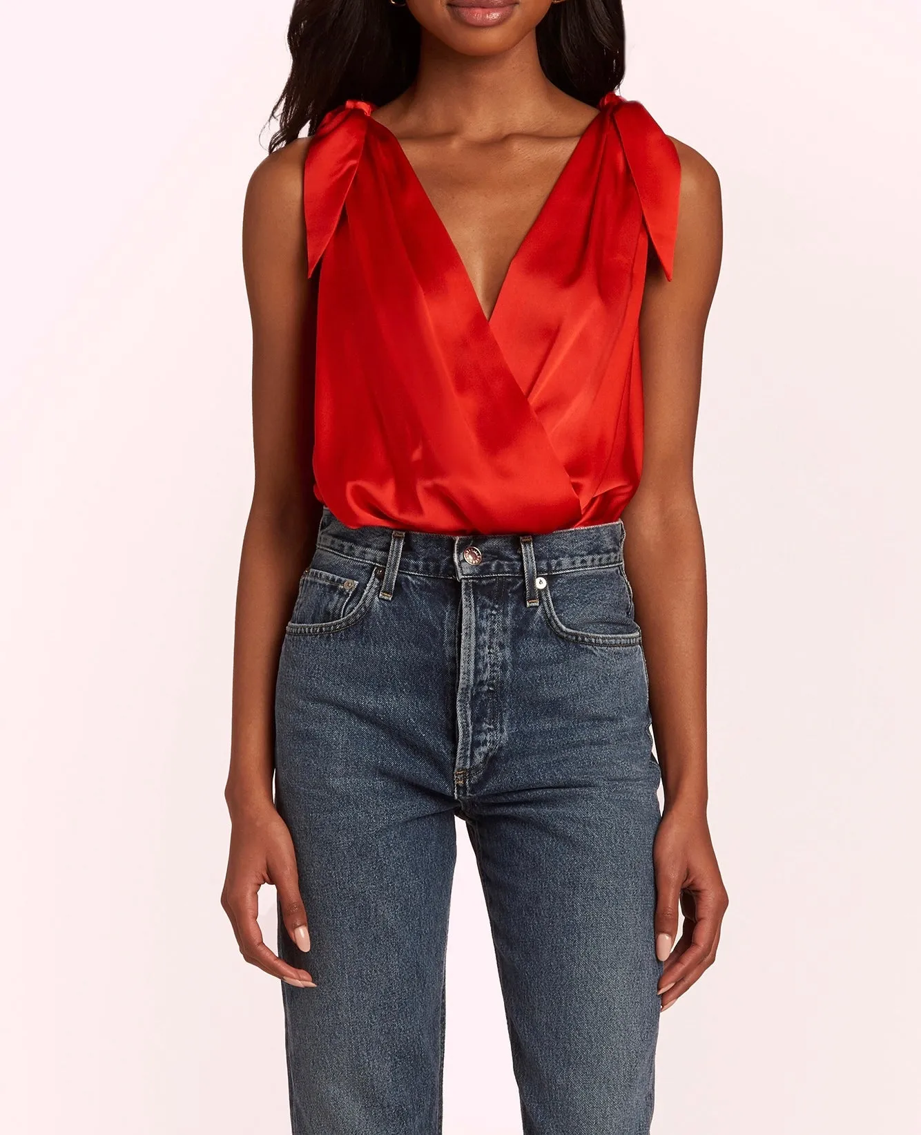 Amanda Uprichard - Avari Bodysuit - Ruby sold by Jessie Boutique