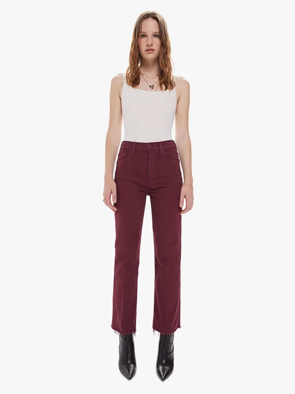 Mother - The Tripper Ankle Fray - Burgandy sold by Jessie Boutique