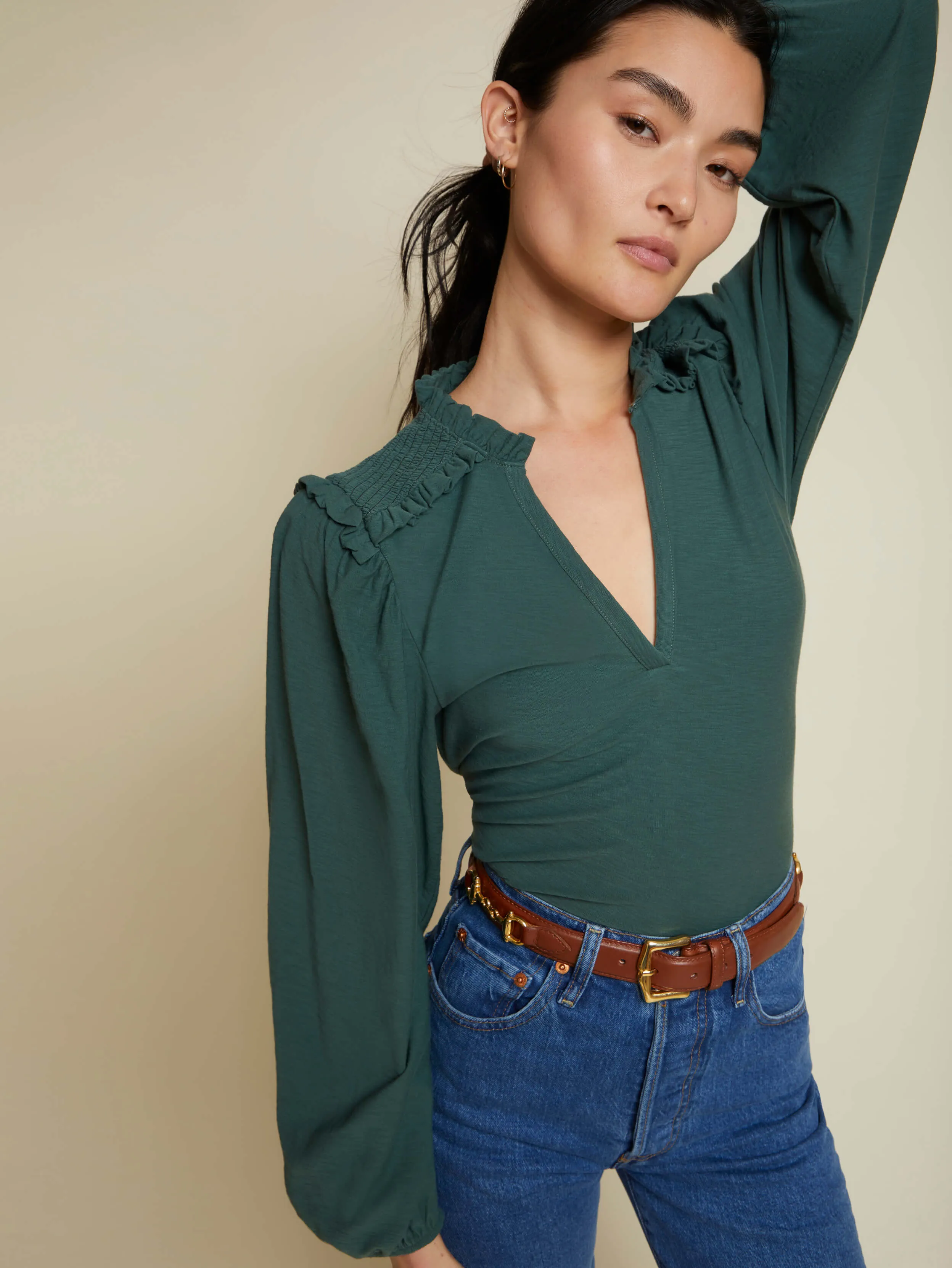 Nation LTD - Dolly Long Sleeve - Evergreen sold by Jessie Boutique product image thumbnail 4