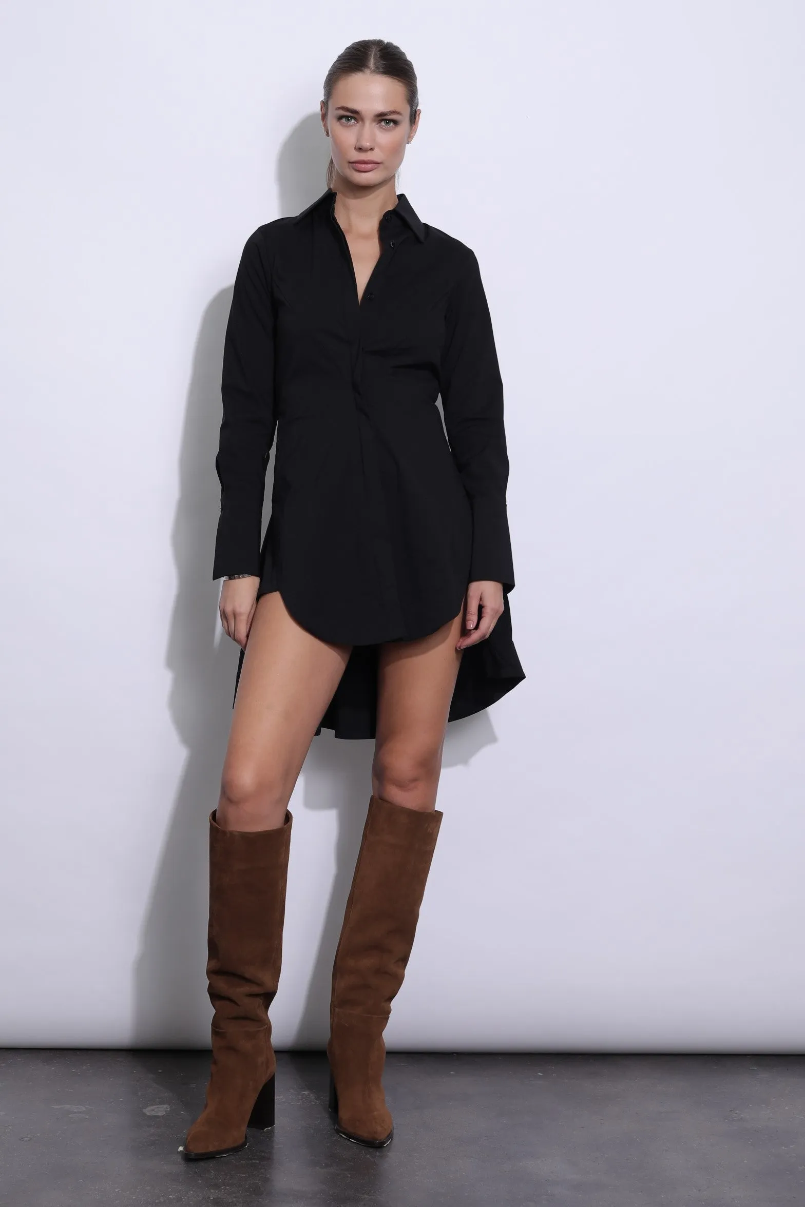 Karina Grimaldi - Gioconda Mini Dress - Black sold by Jessie Boutique