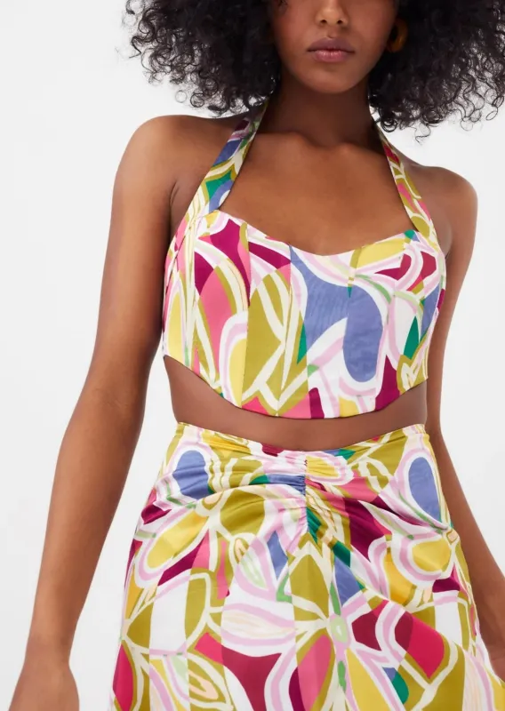 For Love & Lemons - Thora Crop Top - Green made by For Love And Lemons