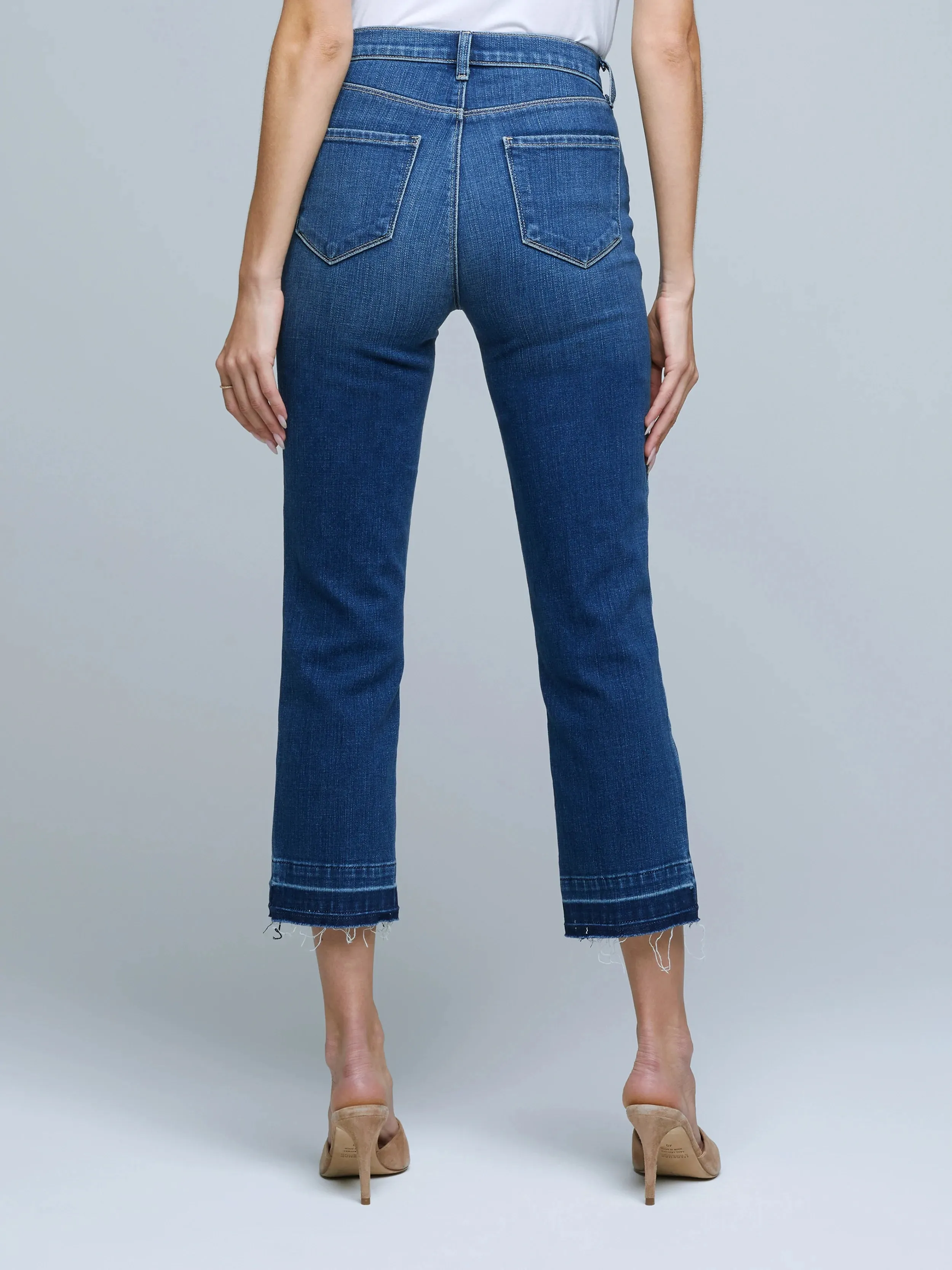 L’agence - Harris H/R Cropped Straight Jean - Talledega sold by Jessie Boutique product image thumbnail 4