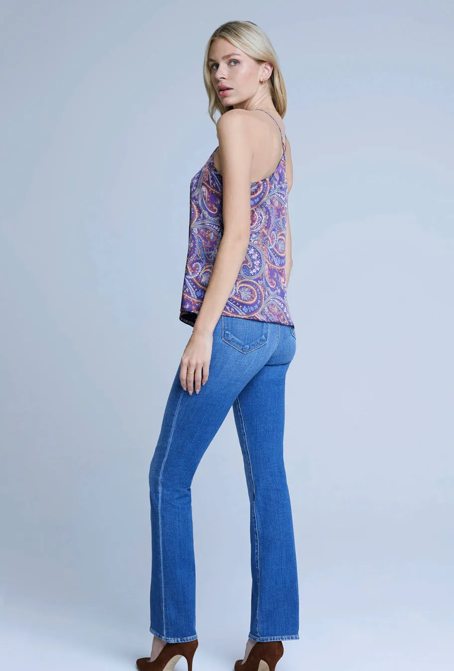 L’agence - Kylee Racer Tank - Purple Multi Vintage Paisley sold by Jessie Boutique product image thumbnail 3