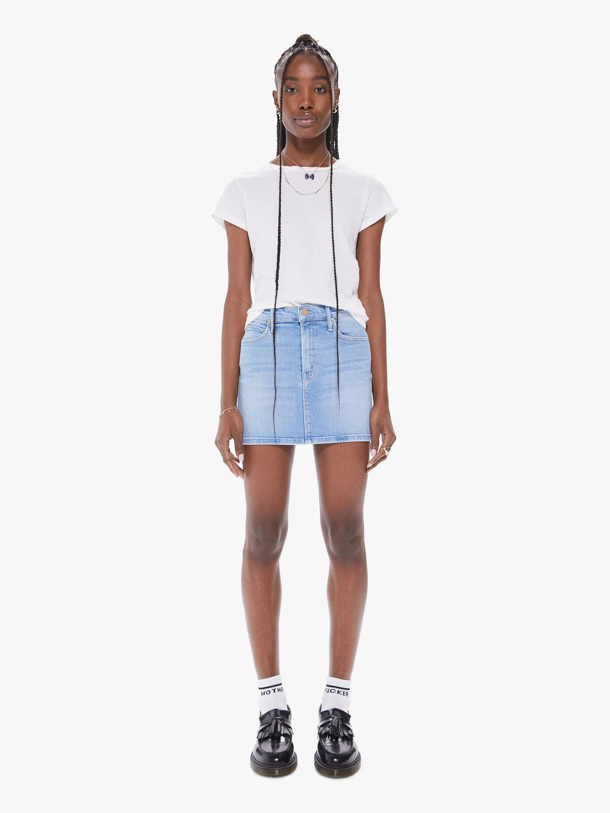 Mother - High Waisted Smokin Double Micro Skirt - High Life sold by Jessie Boutique