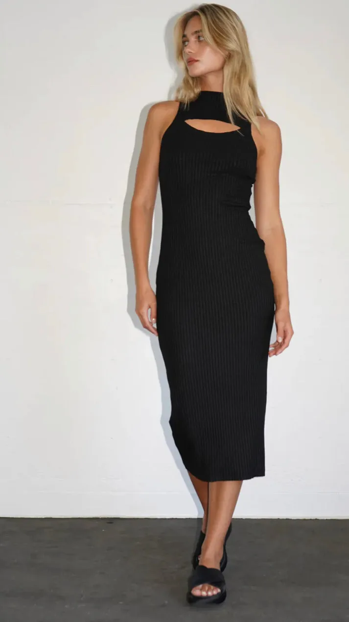LNA - Lir Rib Midi Dress - Black sold by Jessie Boutique product image thumbnail 2