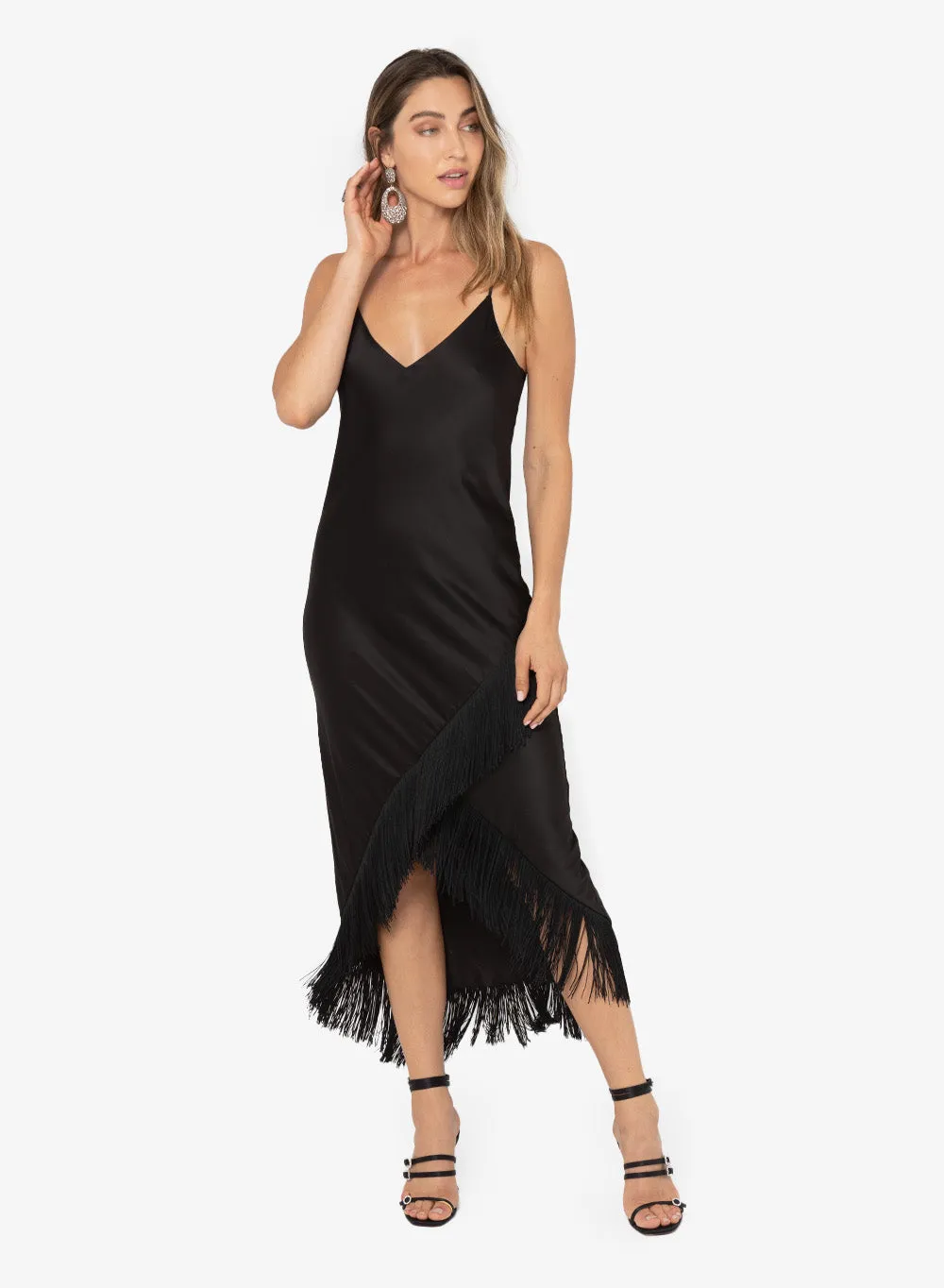 JBQ - Lagos Fringe Dress - Black sold by Jessie Boutique