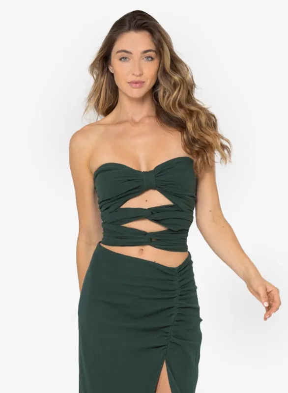 JBQ - Kim Top - Hunter Green sold by Jessie Boutique