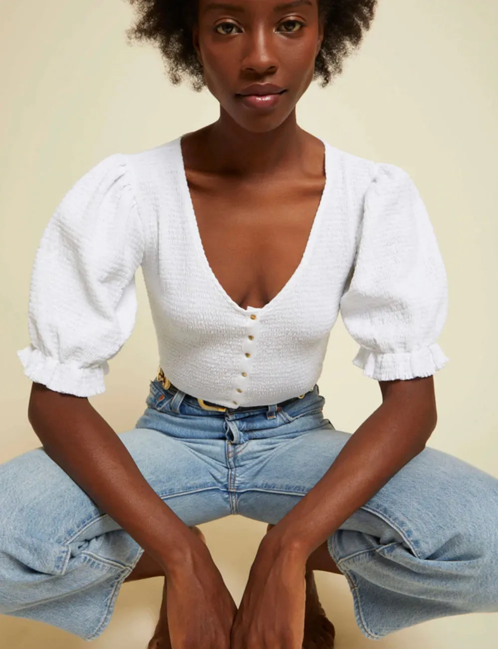 Nation LTD - Laila tee - White sold by Jessie Boutique