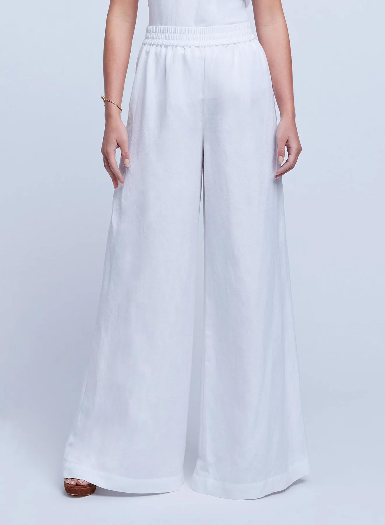 L’agence - Nikita Wide Leg Pants - White sold by Jessie Boutique product image thumbnail 3