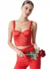 Alice + Olivia - Jeanna Bustier Cropped Top - Bright Poppy sold by Jessie Boutique