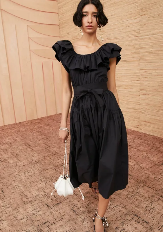 Ulla Johnson - Amira Dress - Noir sold by Jessie Boutique