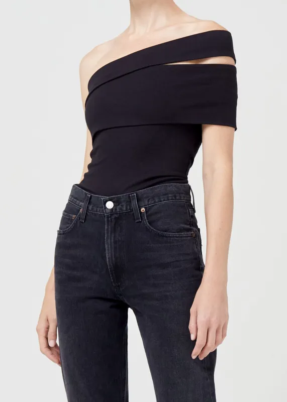 Agolde - Sliced Bodysuit - Black sold by Jessie Boutique