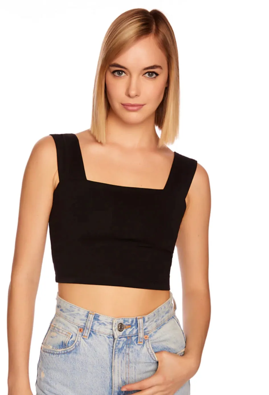 Susana Monaco - Wide Strap Crop Top In Multiple Colors sold by Jessie Boutique product image thumbnail 3