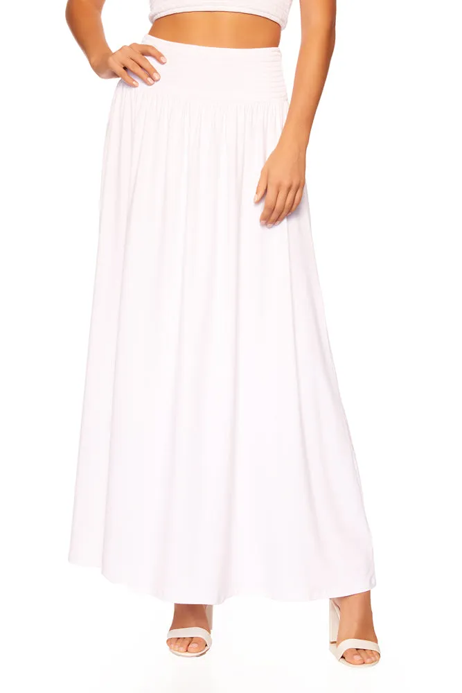 Susana Monaco - Smocked Maxi Skirt - Sugar sold by Jessie Boutique product image thumbnail 3