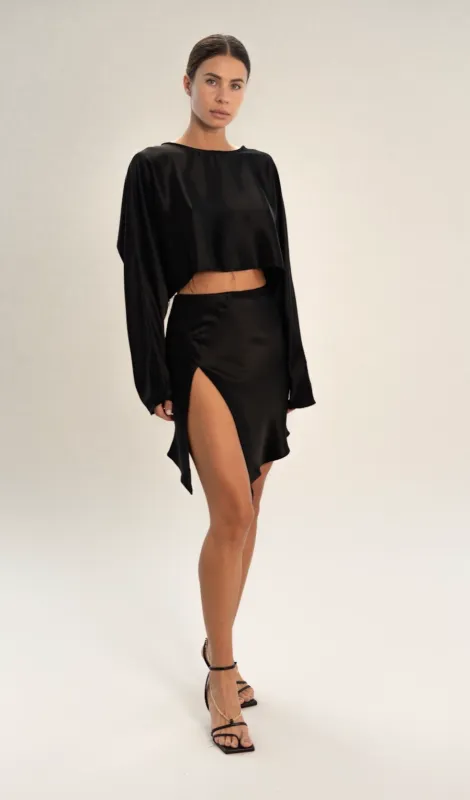 Nonchalant Label - Cameron Slit Skirt - Black sold by Jessie Boutique