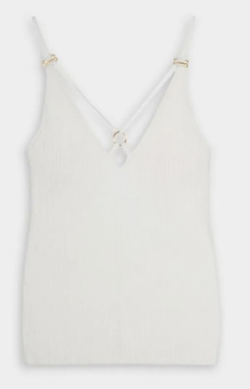 Jonathan Simkhai - Tatiana Rib Tank Top - White sold by Jessie Boutique
