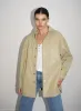 LNA - Vegan Leather Shirt - Olive sold by Jessie Boutique