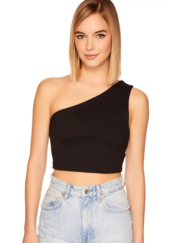 Susana Monaco - One Shoulder Crop Top In Multiple Colors sold by Jessie Boutique