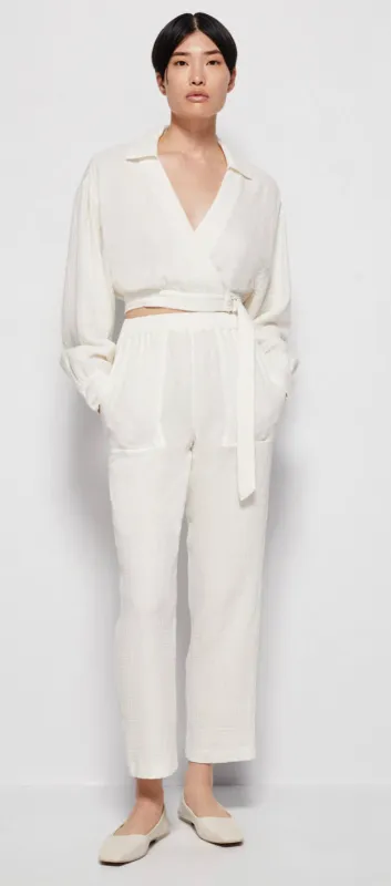 Jonathan Simkhai - Averie Coverup Pants - Ivory sold by Jessie Boutique