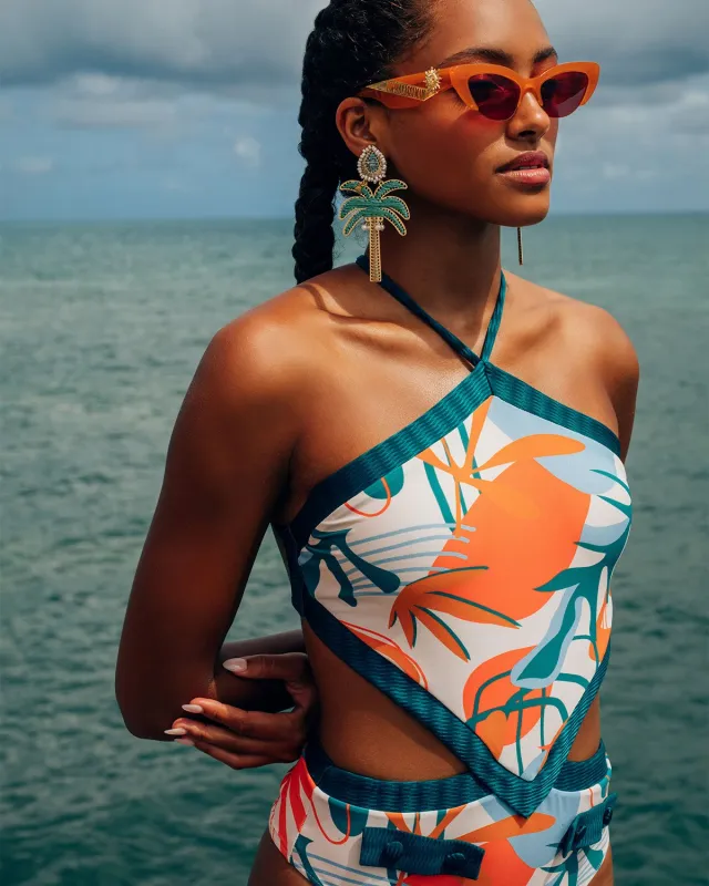 Patbo - Rio Cut Out Swimsuit - Bright Orange sold by Jessie Boutique