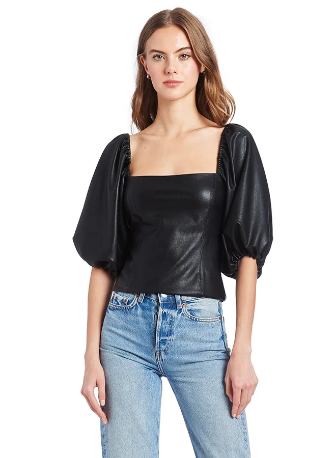 Amanda Uprichard - Tulane Top - Black sold by Jessie Boutique