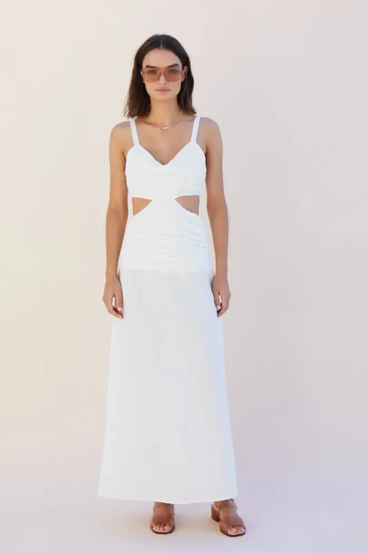 Suboo - Aster Cutout Maxi Dress - White sold by Jessie Boutique