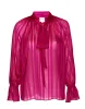 Misa - Gracie Top - Solid Stripe Fuschia sold by Jessie Boutique