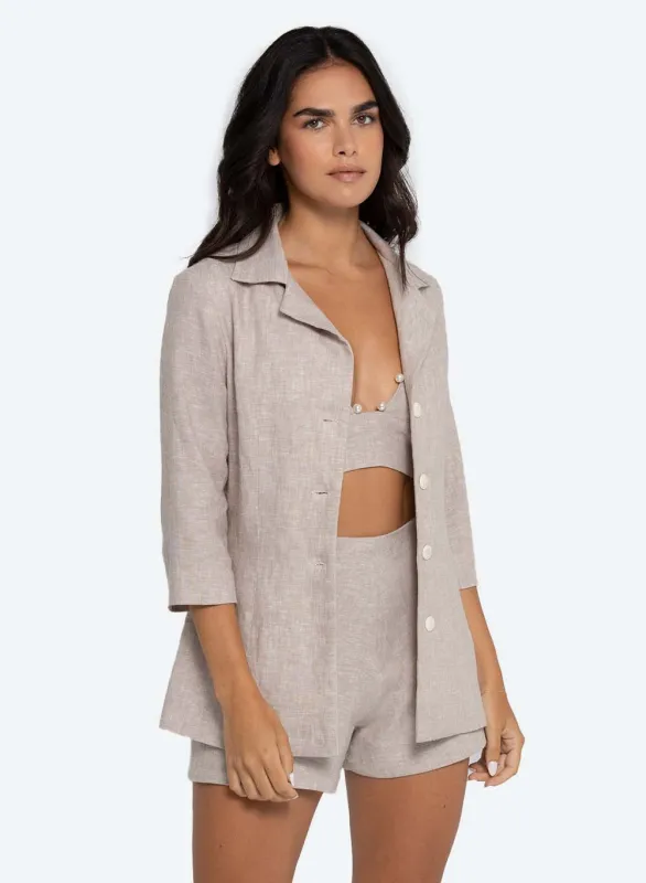 JBQ - Amalia Jacket - Flax sold by Jessie Boutique