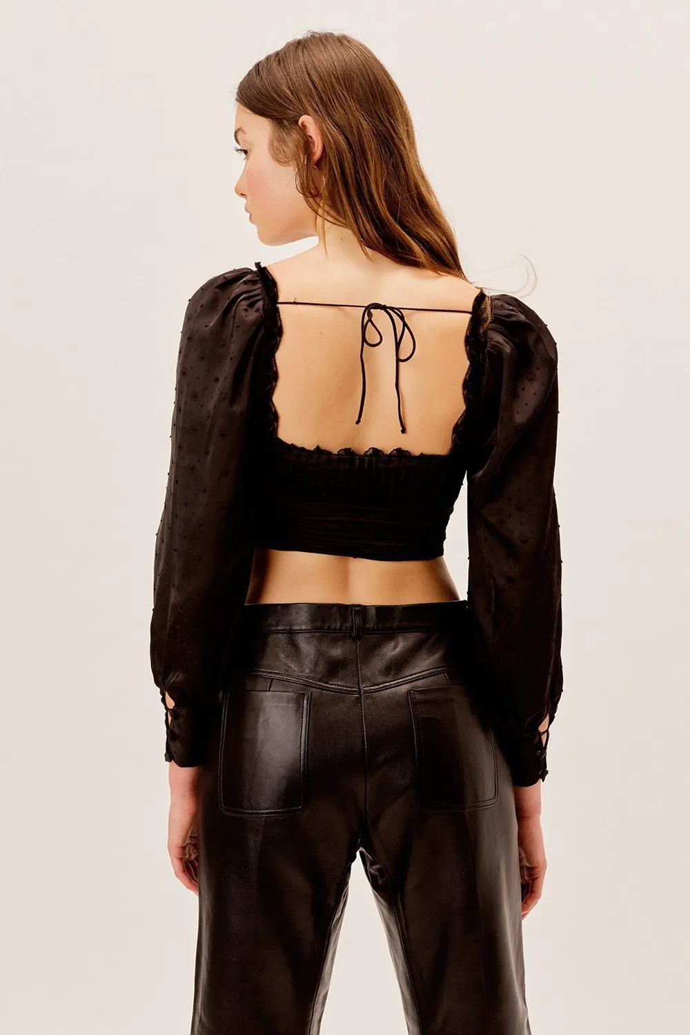 For Love & Lemons - Liz Crop Top - Black sold by Jessie Boutique product image thumbnail 3