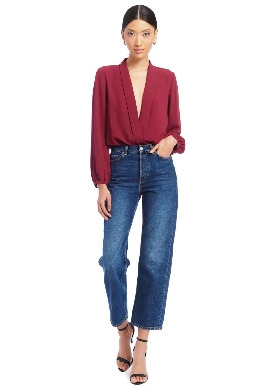 Amanda Uprichard - Long Sleeve Hera Bodysuit In Multiple Colors sold by Jessie Boutique