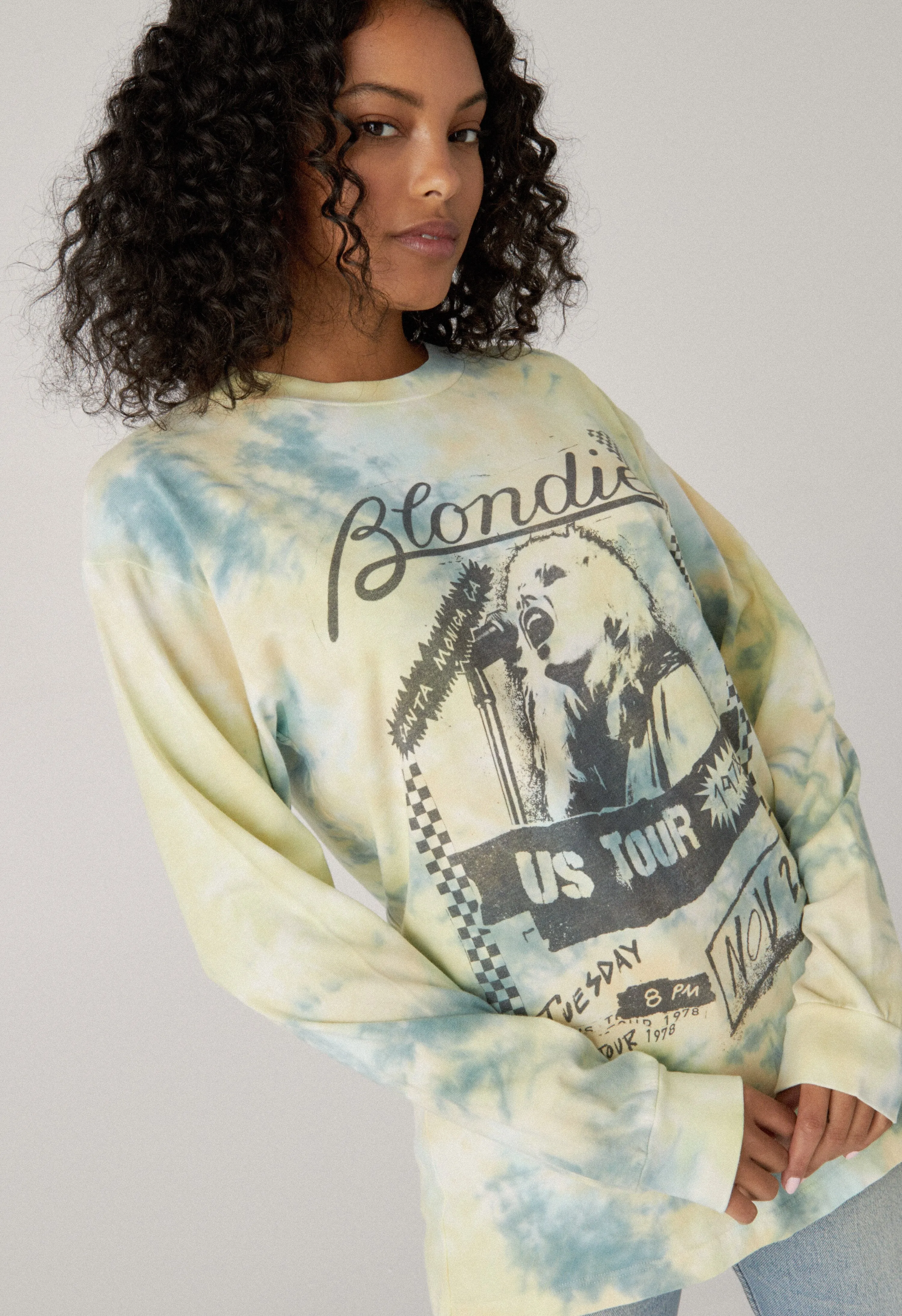 Daydreamer - Blondie 1976 Oversized Long Sleeve - High Tide Tye Dye sold by Jessie Boutique product image thumbnail 3
