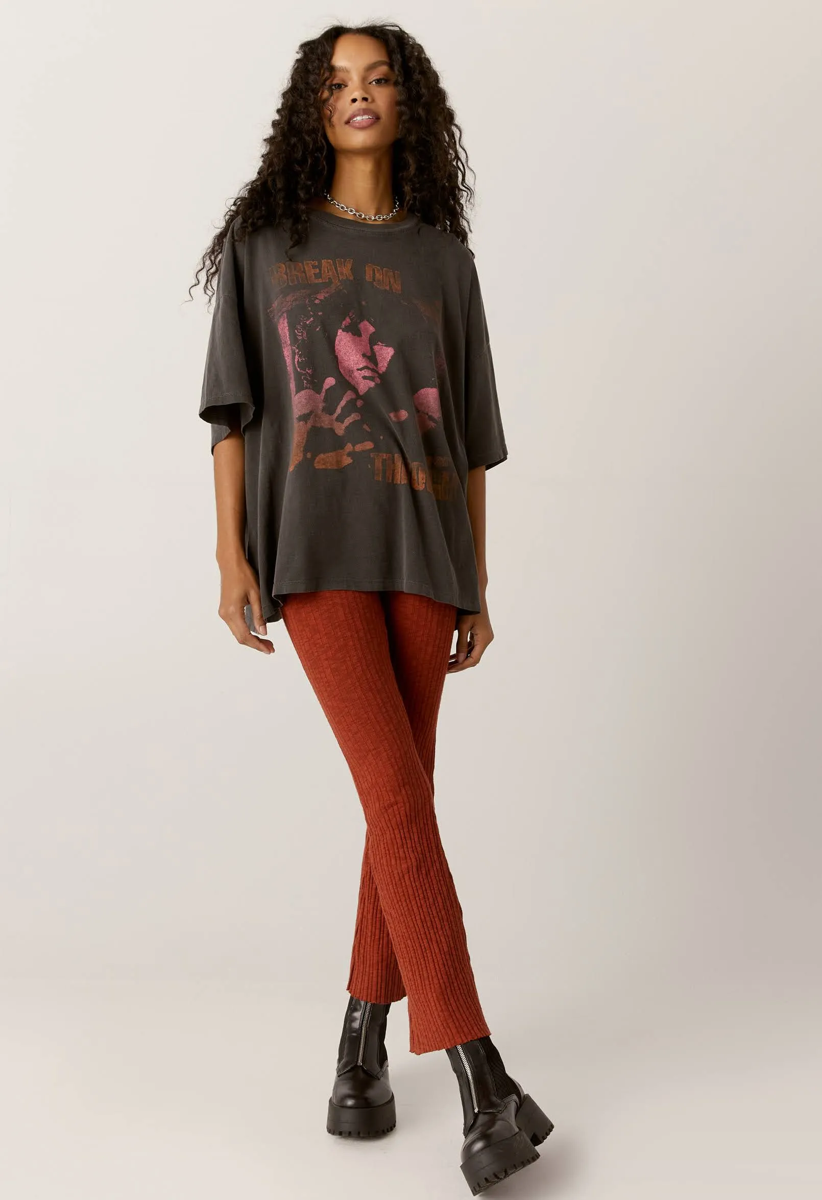 Daydreamer - The Doors Break On Through One Size Tee - Pigment Dye Black sold by Jessie Boutique product image thumbnail 3