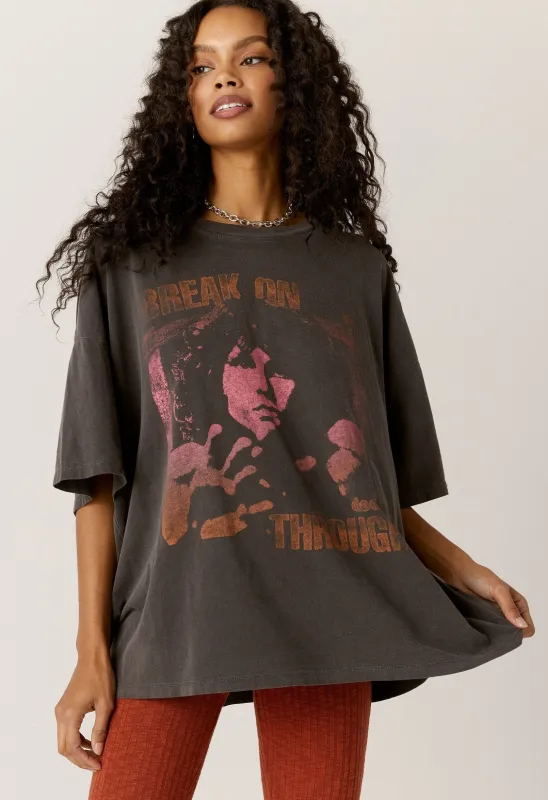 Daydreamer - The Doors Break On Through One Size Tee - Pigment Dye Black sold by Jessie Boutique
