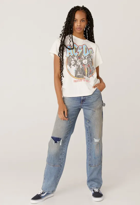 Daydreamer - AC/DC Highway To Hell Tour Tee - Vintage White sold by Jessie Boutique