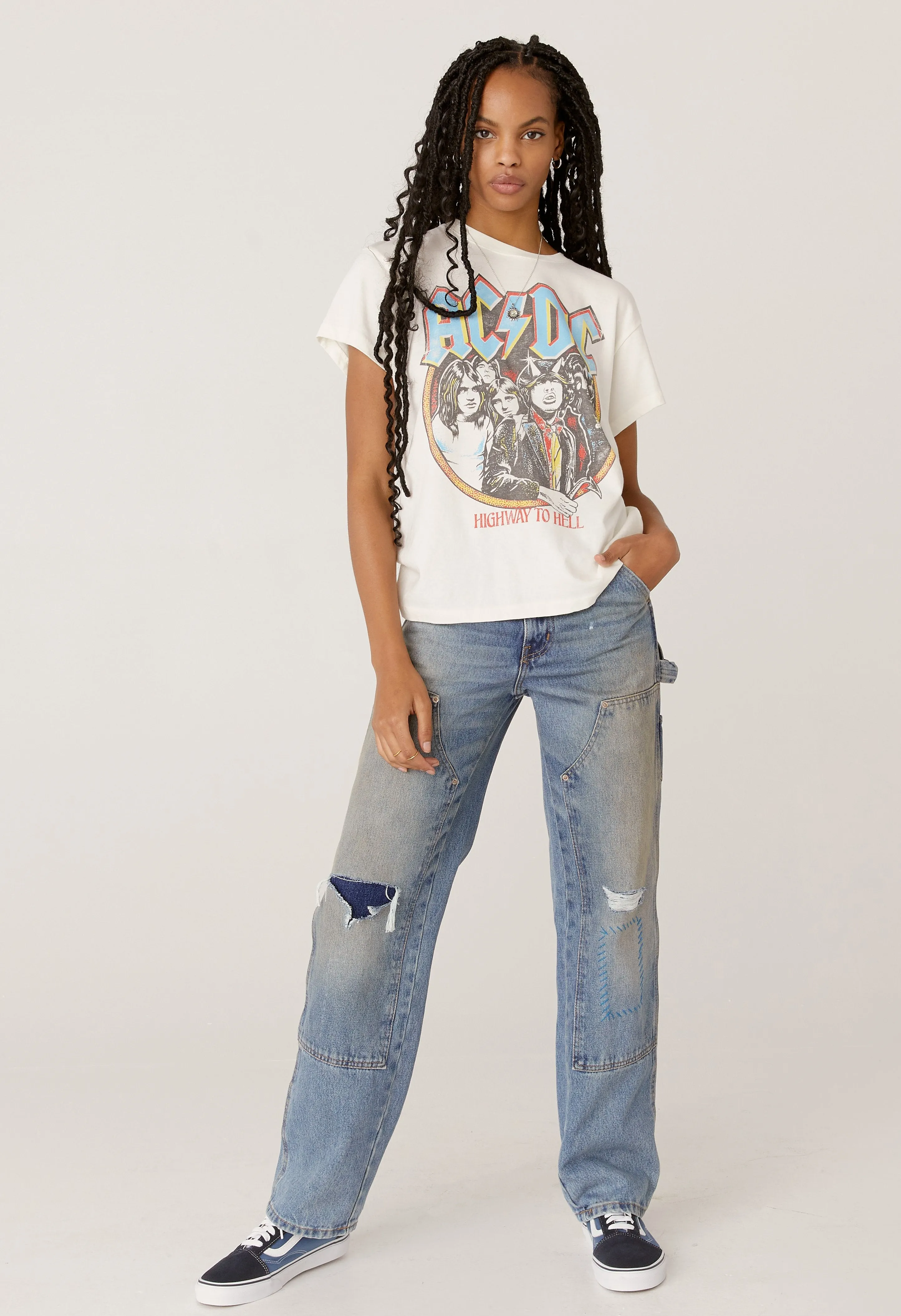 Daydreamer - AC/DC Highway To Hell Tour Tee - Vintage White sold by Jessie Boutique