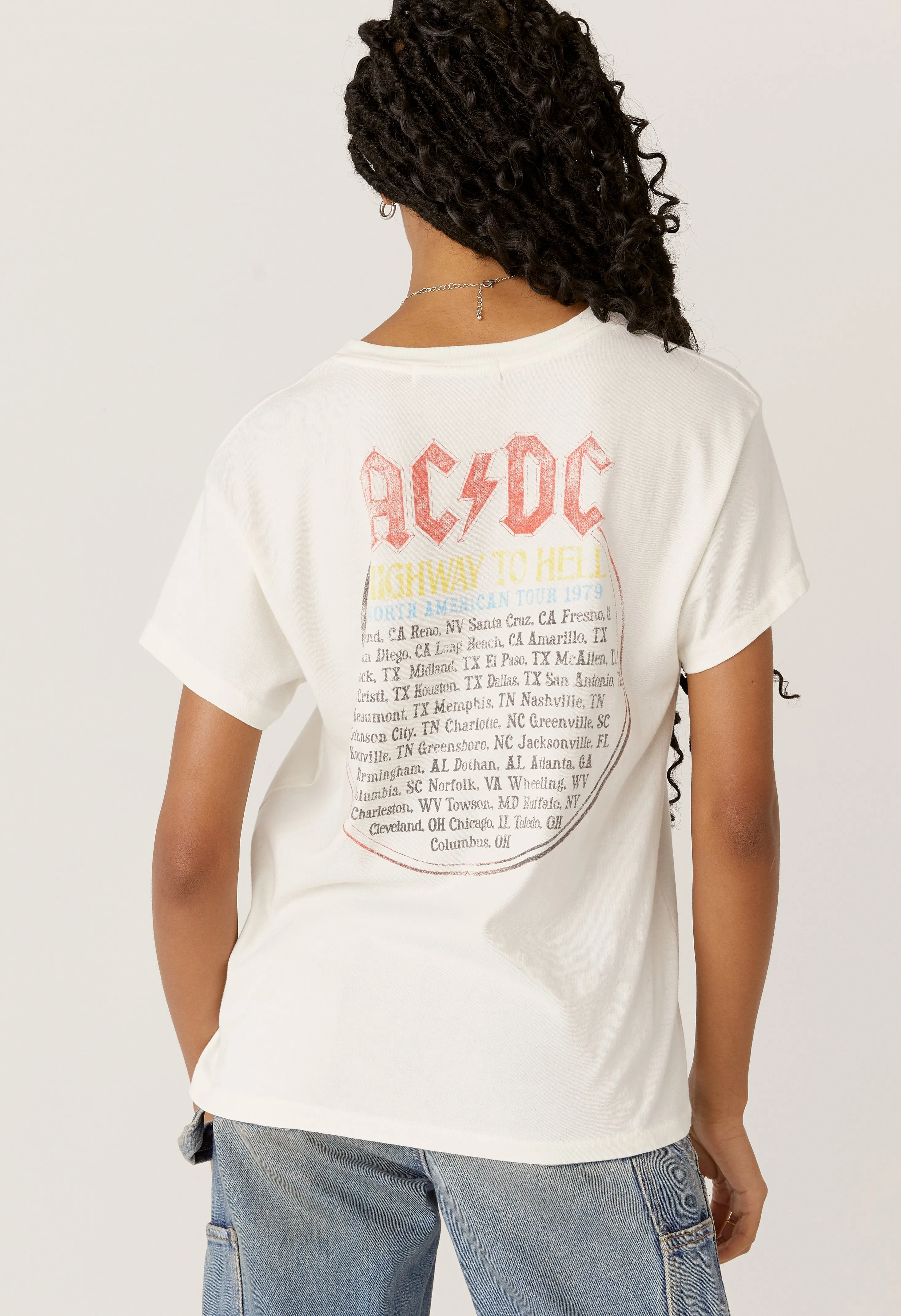 Daydreamer - AC/DC Highway To Hell Tour Tee - Vintage White sold by Jessie Boutique product image thumbnail 3