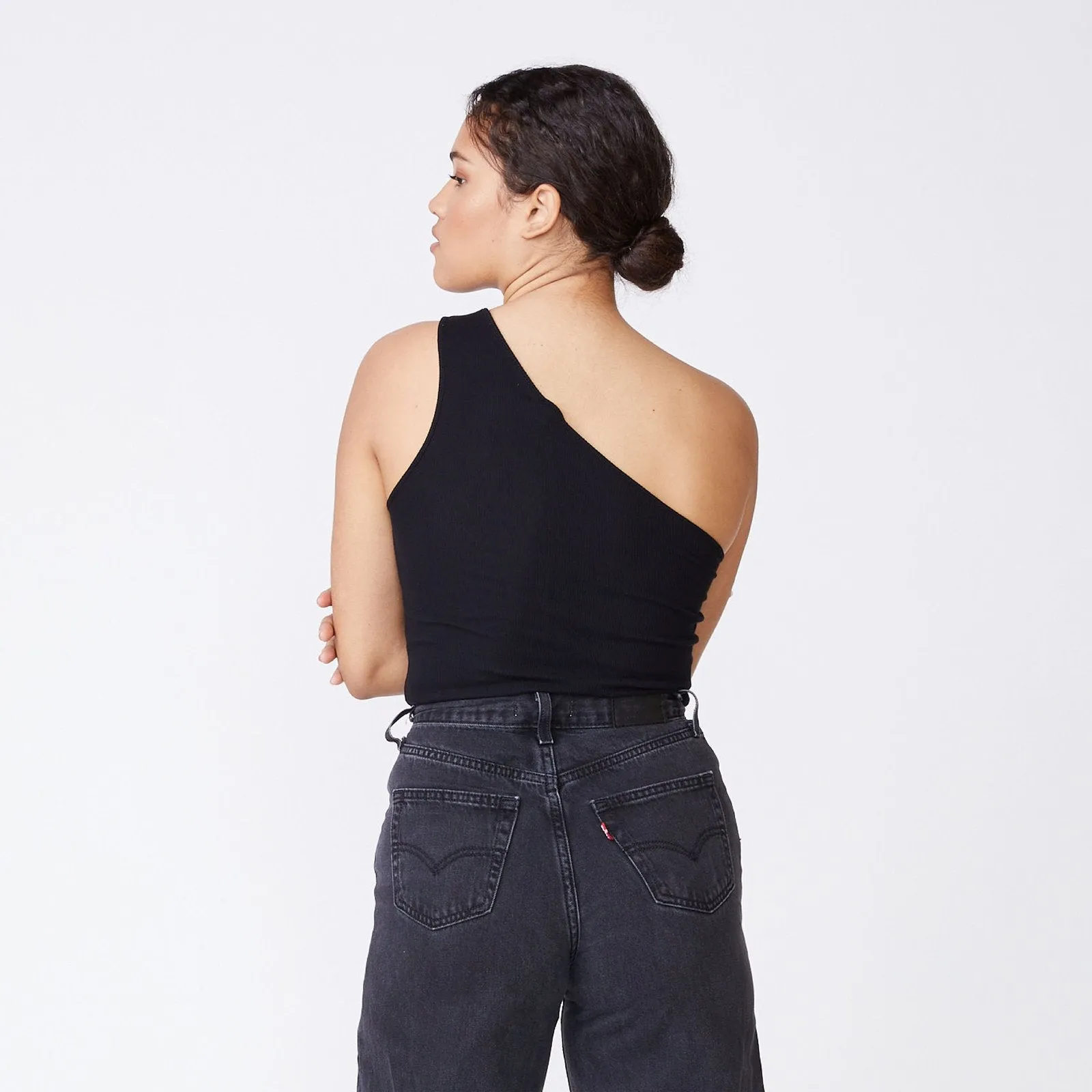 Monrow - Cutout One Shoulder Bodysuit In Multiple Colors sold by Jessie Boutique product image thumbnail 2