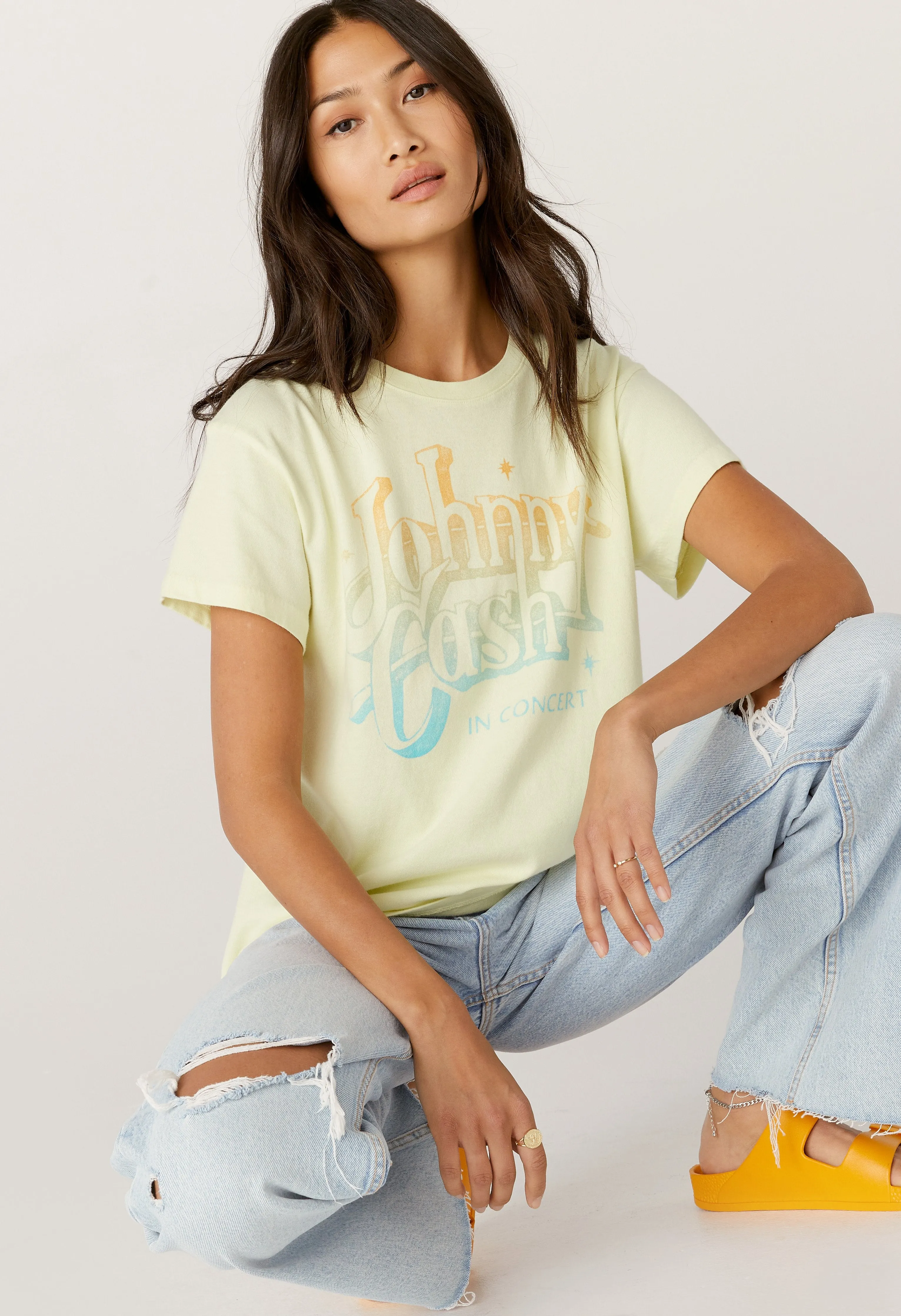 Daydreamer - Johnny Cash A Thing Called Love Tour Tee - Tender Yellow sold by Jessie Boutique product image thumbnail 3