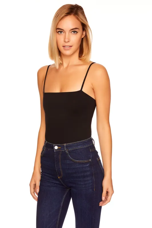 Susana Monaco - Cut Out Back Solid Bodysuit In Multiple Colors sold by Jessie Boutique