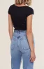 Agolde - 90's Scoop Neck Rib Tee - Black sold by Jessie Boutique