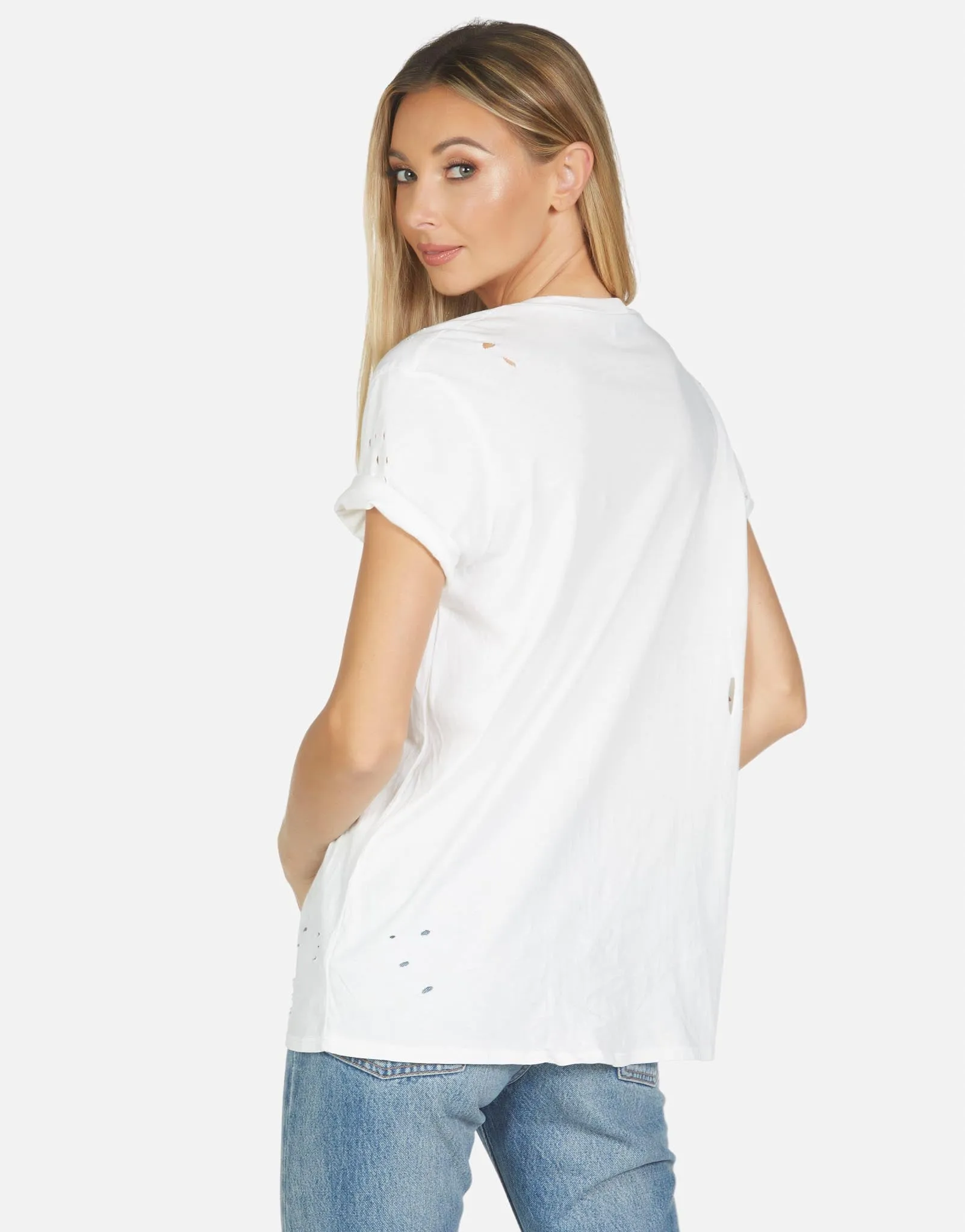 Lauren Moshi - Wolf Tiger Tongue Tee - Milk sold by Jessie Boutique product image thumbnail 2