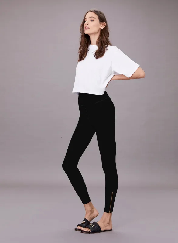 LNA - High Waist Zipper Legging - Black made by LNA