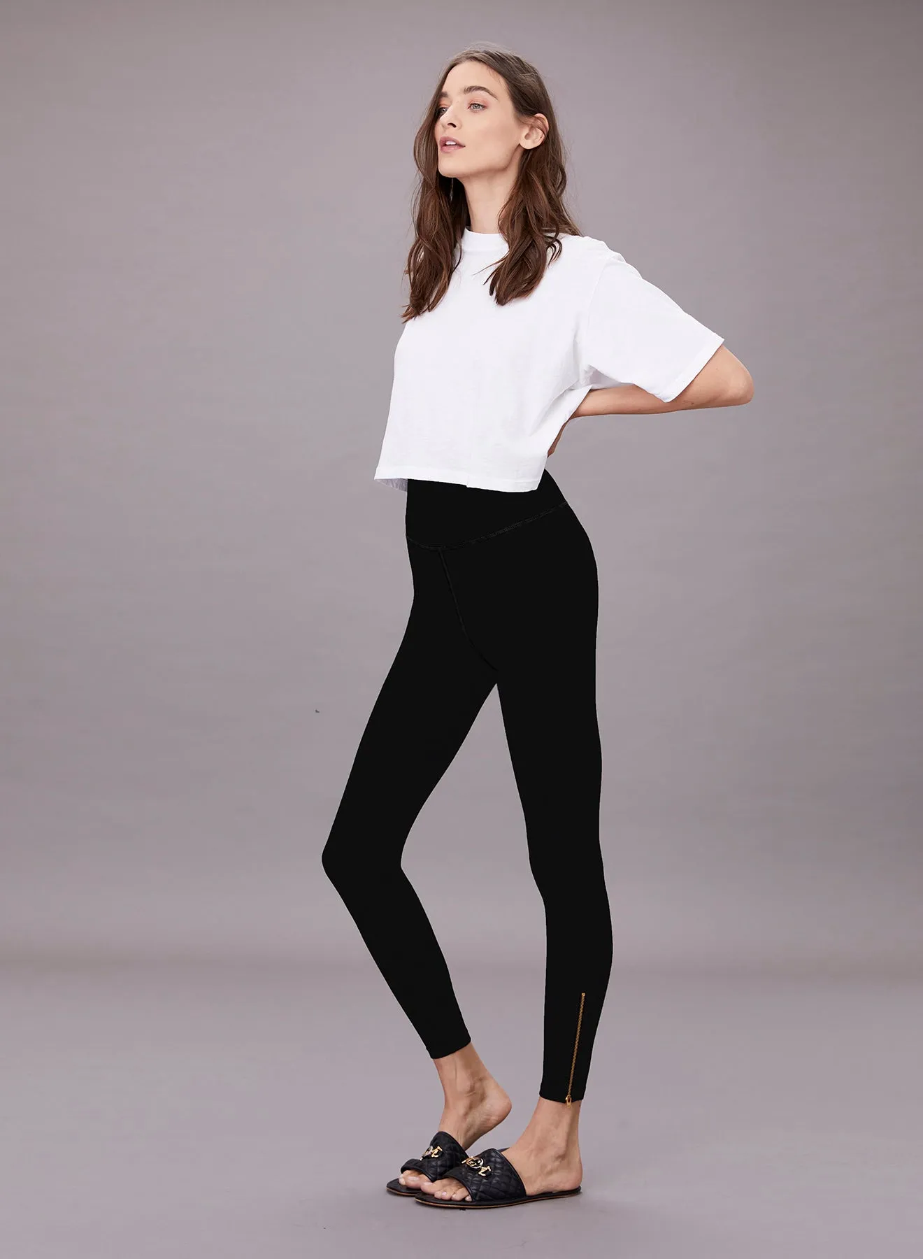 LNA - High Waist Zipper Legging - Black sold by Jessie Boutique
