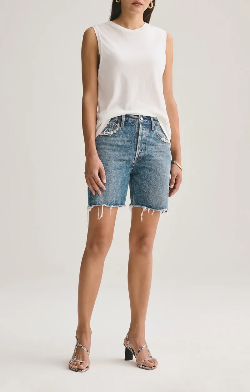 Agolde - Rumi Mid Length Short - Precision sold by Jessie Boutique