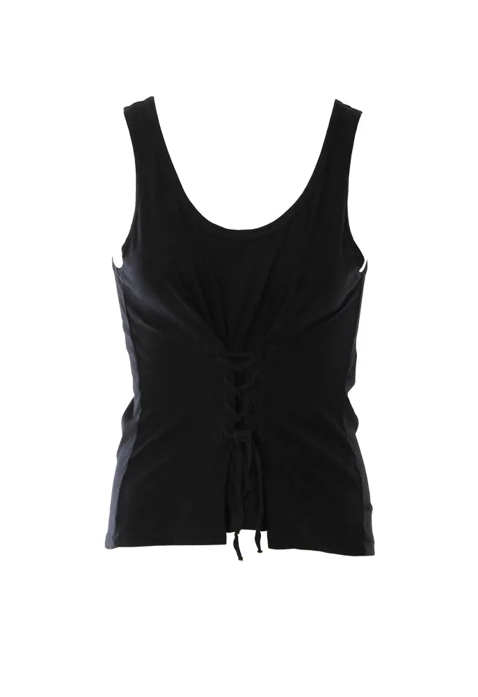 LNA - Lacie Cotton Tank - Black sold by Jessie Boutique