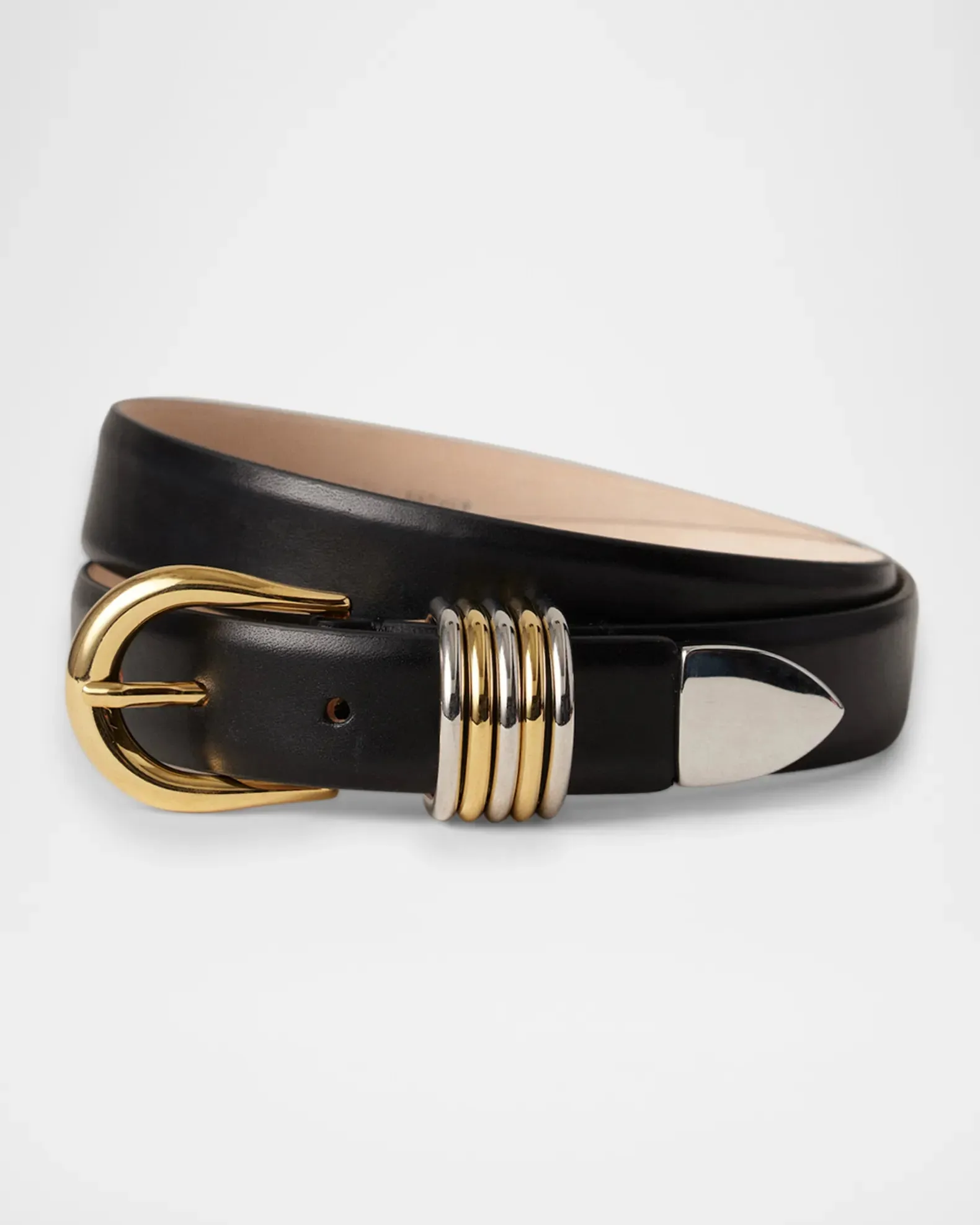 Déhanche - Hollyhock Mixed Metal Belt - Black/Silver/Gold sold by Jessie Boutique